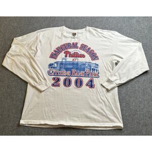 VTG Philadelphia Phillies Inaugural Season Citizens Bank 2004 Long Slav Shirt XL